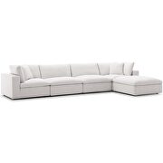 Down filled overstuffed 5 piece sectional sofa set in beige by Modway additional picture 4