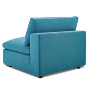5 piece modular sectional sofa set in teal fabric by Modway additional picture 7