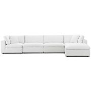 Down filled overstuffed 5 piece sectional sofa set in white additional photo 2 of 9