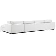 Down filled overstuffed 5 piece sectional sofa set in white additional photo 4 of 9