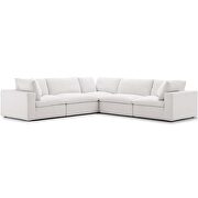 Down filled overstuffed 5 piece sectional sofa set in beige by Modway additional picture 5