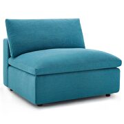 Down filled overstuffed 5 piece sectional sofa set in teal additional photo 5 of 6