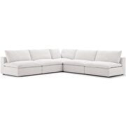 Down filled overstuffed 5 piece sectional sofa set in beige additional photo 5 of 7