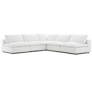 Down filled overstuffed 5 piece sectional sofa set in white additional photo 3 of 7