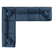 Down filled overstuffed 6 piece sectional sofa set in azure by Modway additional picture 2