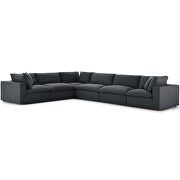 Down filled overstuffed 6 piece sectional sofa set in gray by Modway additional picture 7