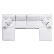 Down filled overstuffed 6 piece sectional sofa set in white additional photo 2 of 9