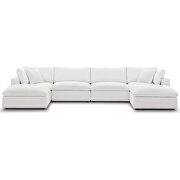 Down filled overstuffed 6 piece sectional sofa set in white by Modway additional picture 3