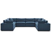 Down filled overstuffed 8 piece sectional sofa set in azure additional photo 2 of 6
