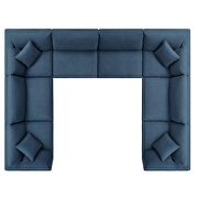 Down filled overstuffed 8 piece sectional sofa set in azure additional photo 3 of 6