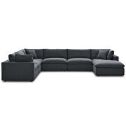Down filled overstuffed 7 piece sectional sofa set in gray by Modway additional picture 2