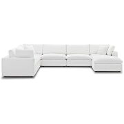Down filled overstuffed 7 piece sectional sofa set in white additional photo 3 of 9