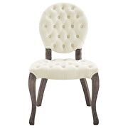 French vintage dining performance velvet side chair in ivory by Modway additional picture 3