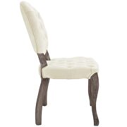 French vintage dining performance velvet side chair in ivory by Modway additional picture 5