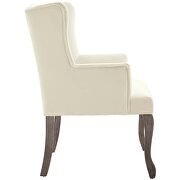 French vintage dining performance velvet armchair in ivory additional photo 5 of 5