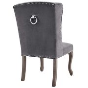 French vintage dining performance velvet side chair in gray by Modway additional picture 4