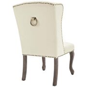 French vintage dining performance velvet side chair in ivory additional photo 4 of 5