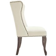French vintage dining performance velvet side chair in ivory additional photo 5 of 5