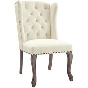 French vintage dining performance velvet side chair in ivory by Modway additional picture 6