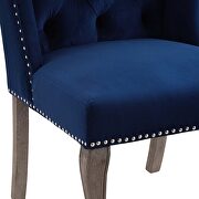 French vintage dining performance velvet side chair in navy by Modway additional picture 2