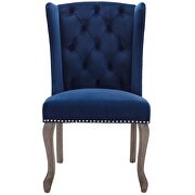 French vintage dining performance velvet side chair in navy by Modway additional picture 3