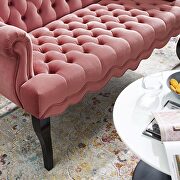 Chesterfield button tufted loveseat performance velvet settee in dusty rose by Modway additional picture 2