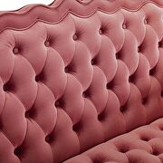 Chesterfield button tufted loveseat performance velvet settee in dusty rose by Modway additional picture 3