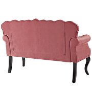 Chesterfield button tufted loveseat performance velvet settee in dusty rose by Modway additional picture 7
