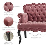 Chesterfield button tufted loveseat performance velvet settee in dusty rose by Modway additional picture 9