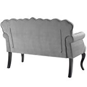 Chesterfield button tufted loveseat performance velvet settee in gray by Modway additional picture 8