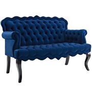 Chesterfield button tufted loveseat performance velvet settee in navy by Modway additional picture 5