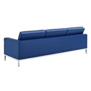 Faux leather sofa in silver navy by Modway additional picture 3