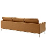 Faux leather sofa in silver tan by Modway additional picture 4