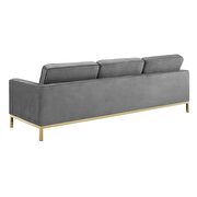 Performance velvet sofa in gold gray additional photo 3 of 3