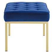Gold stainless steel leg medium performance velvet bench in gold navy by Modway additional picture 6