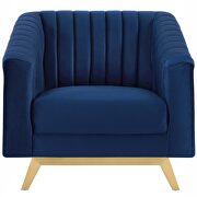 Vertical channel tufted performance velvet armchair in navy by Modway additional picture 6