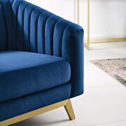 Vertical channel tufted performance velvet armchair in navy by Modway additional picture 7