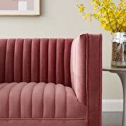 Vertical channel tufted performance velvet chair in dusty rose by Modway additional picture 6