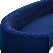 Channel tufted curved performance velvet sofa in navy by Modway additional picture 6