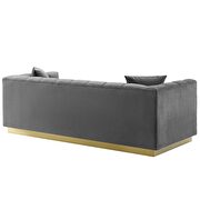 Biscuit tufted performance velvet sofa in gray by Modway additional picture 5