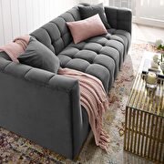 Biscuit tufted performance velvet sofa in gray by Modway additional picture 6