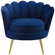 Scalloped edge performance velvet accent armchair in navy by Modway additional picture 7