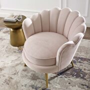 Scalloped edge performance velvet accent armchair in pink by Modway additional picture 2