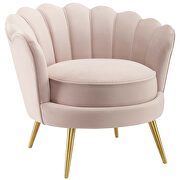 Scalloped edge performance velvet accent armchair in pink by Modway additional picture 5