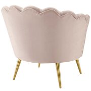 Scalloped edge performance velvet accent armchair in pink by Modway additional picture 7