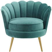 Scalloped edge performance velvet accent armchair in teal by Modway additional picture 6