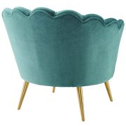Scalloped edge performance velvet accent armchair in teal by Modway additional picture 7