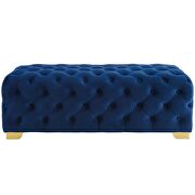 Button tufted performance velvet bench in navy by Modway additional picture 6