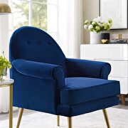 Tufted button accent performance velvet armchair in navy by Modway additional picture 7