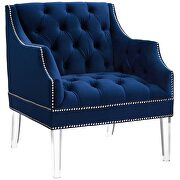 Tufted button accent performance velvet armchair in navy by Modway additional picture 6